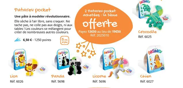 2 Patarev achetées = la 3ème offerte**