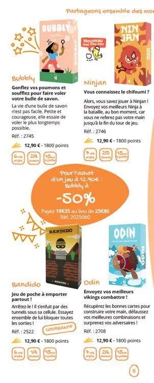 Pour l'achat d'un jeu à 12.90€ = Bubbly à -50%