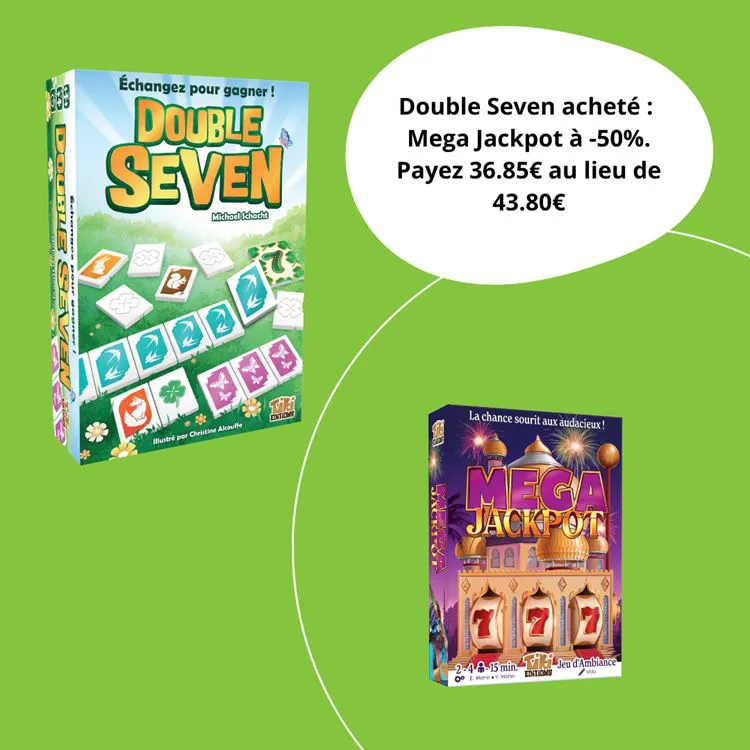 Offre Double Seven acheté : Méga Jackpot à -50%*
