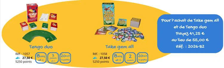 Offre Brochure Take gem all + Tengo duo