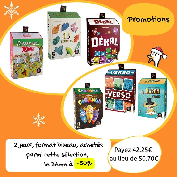 2 bo&icirc;tes "Biseau", la 3&egrave;me &agrave; -50%