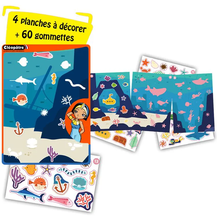 Atelier fresque gommettes - Fonds marins