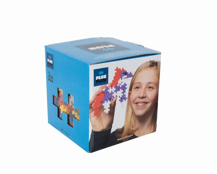 Plus Plus Mini Basic 600 pièces (petit cube bleu)