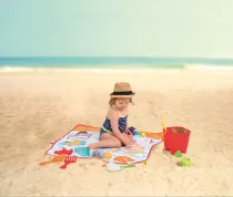 Un tapis de jeu pour la plage Un tapis de jeu pour la plage