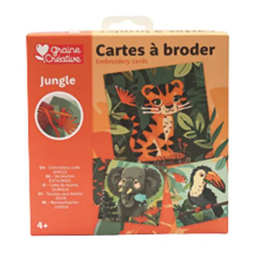 Cartes à broder - Jungle