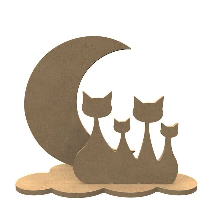 Kit déco 3D - Chat lune**