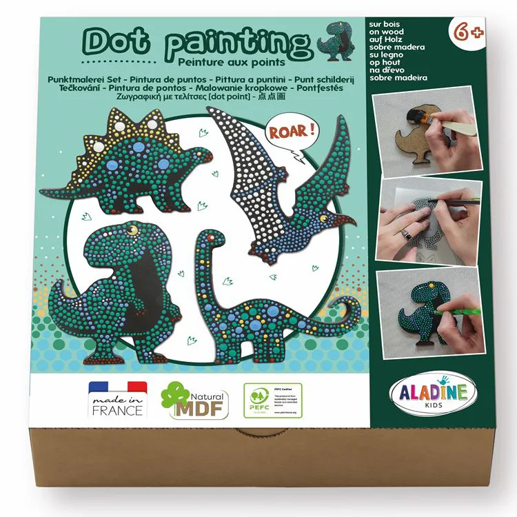 Dot painting - Dinosaures