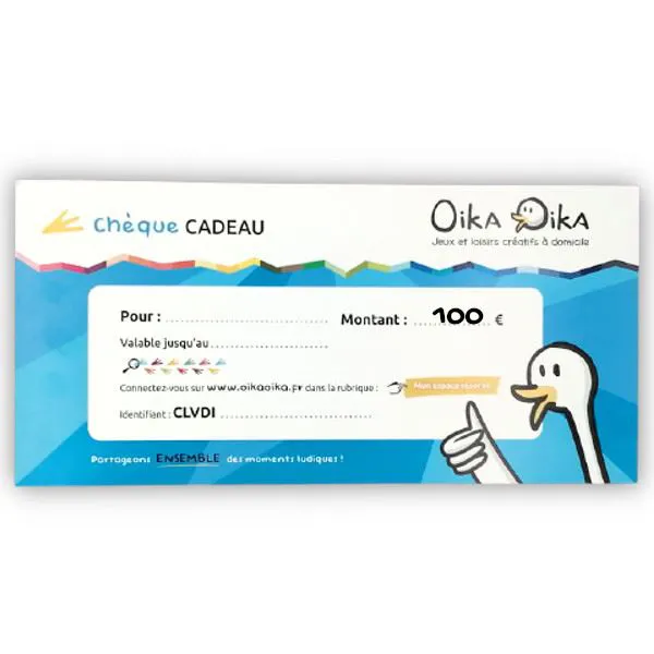 Chèque cadeau de 100€