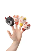 Marionnettes à doigt Loup et Les 3 petits cochons Marionnettes à doigt Loup et Les 3 petits cochons