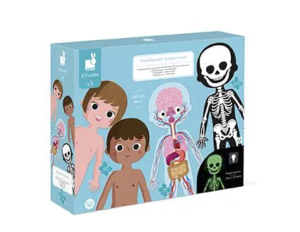 Puzzle éducatif Le corps humain - 50,75,100 pièces
