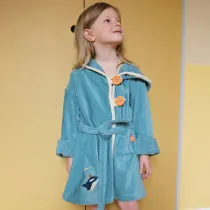 Peignoir Orque couleur océan - 2/4 ans Peignoir Orque couleur océan - 2/4 ans
