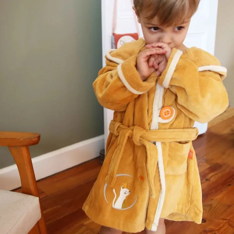 Peignoir chat couleur caramel - 4/6 ans