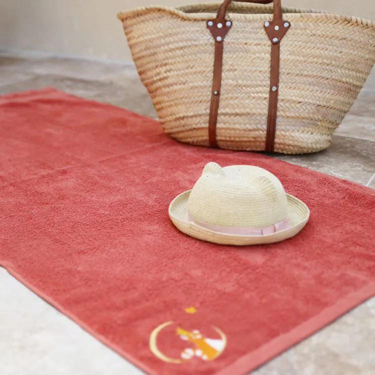 Serviette Panda Roux Terracotta