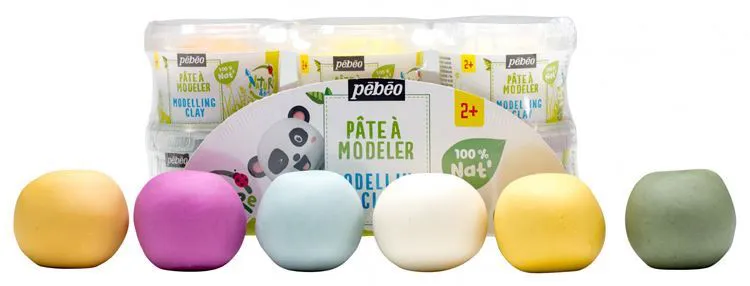 6 pots de pâte à modeler Pébéo