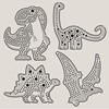 Dot painting - Dinosaures 4