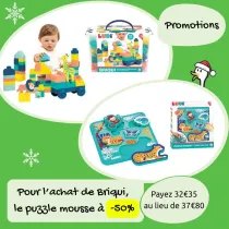 Pour l'achat de Briqui : le puzzle mousse à -50%