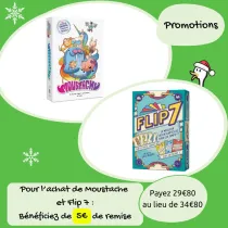 Moustache + Flip 7 : 5€ de remise