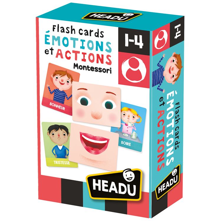 Flash cards Montessori - Emotions et actions**